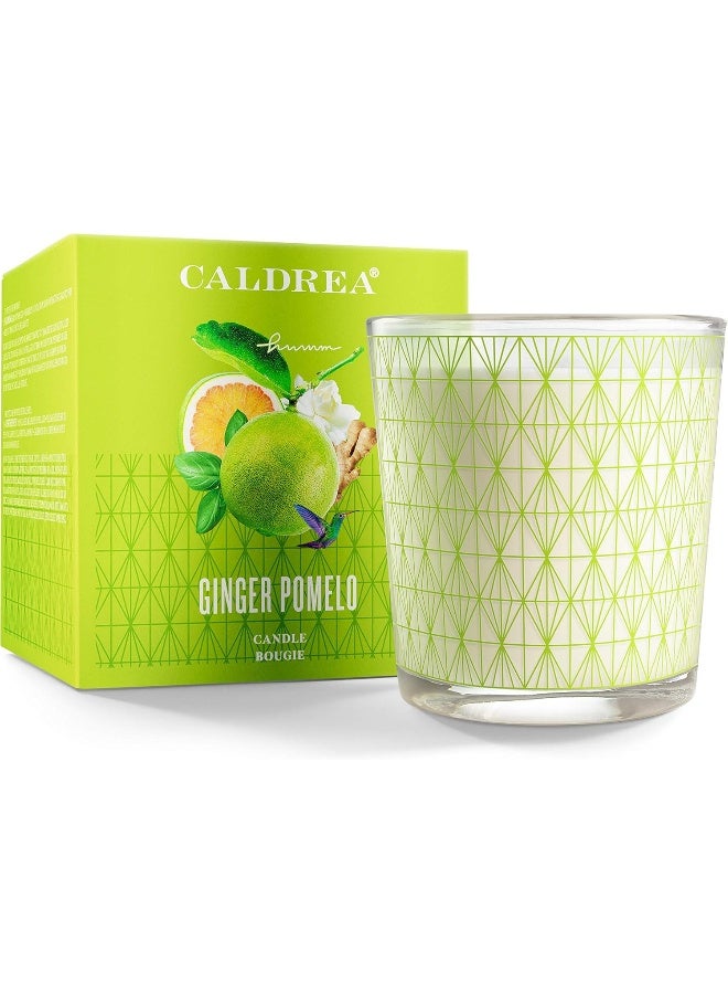 Caldrea Scented Candle, Made with Essential Oils and Other Thoughtfully Chosen Ingredients, 45 Hour Burn Time, Ginger Pomelo Scent, 8.1 oz - Image 1